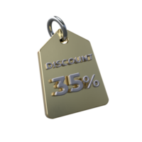 Discount Price Tag 3D Render Transparent Background png