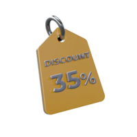 Discount Price Tag 3D Render Transparent Background png