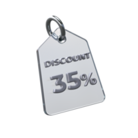 Discount Price Tag 3D Render Transparent Background png