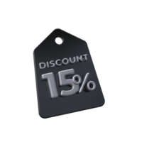 discount price tag 3d render transparent background png