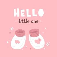 background with the word hello little one vector