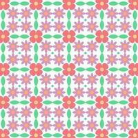 Flowers Square Pattern. Spring, Summer Decoration For Package, Textile. Flat Vector Illustration