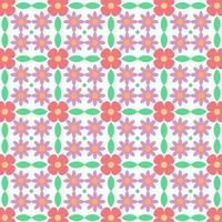 Flowers Square Pattern. Spring, Summer Decoration For Package, Textile. Flat Vector Illustration