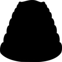 Vector silhouette of beehive on white background