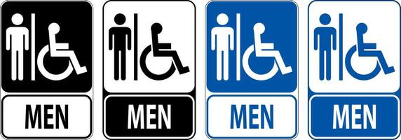 Symbol Bathroom Sign Restroom With man Sign vector