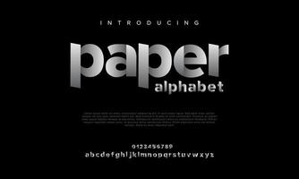 Abstract paper modern urban alphabet fonts. Typography sport, game, technology, fashion, digital, future creative logo font. vector illustration