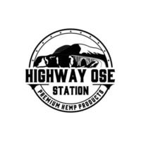 Highway Ose Station illustration vector