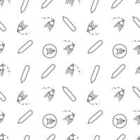 Pen, Pencil and Feather inside of a Circle Seamless Pattern for Printing and Wrapping vector