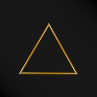 Blank Shiny Bronze Lined Triangle Shape vector