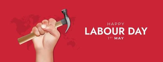 Labour Day Social Media Post Web Banner Design Concept vector
