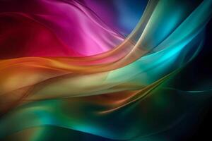 Colorful light transparent and translucent and smooth silk background created with technology. photo