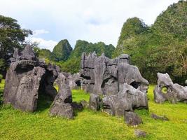 Stone made of nature at isolated environment photo