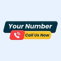 call us now button logo sign and symbol vector with Phone number