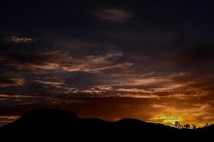 hermosa vista del atardecer foto