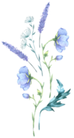 Wildblume Kranz und Strauß Aquarell png