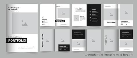 Portfolio design template architect portfolio or project portfolio vector