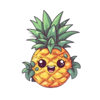 Cartoon Pineapple AI Generative png