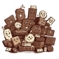 Karikatur Schokolade ai generativ png