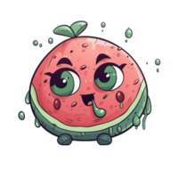 Karikatur Wassermelone ai generativ png