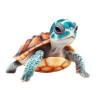 acquerello bambino tartaruga ai generativo png