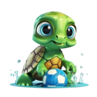Sport Baby Turtle AI Generative png
