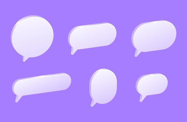 3D speech bubble
