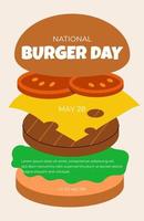 nacional hamburguesa día póster vector