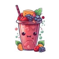 tecknad serie smoothie ai generativ png