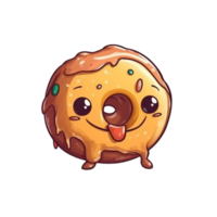 Cartoon Donut AI Generative png