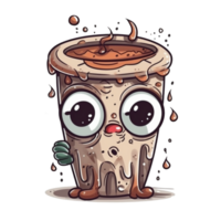 Kaffee mit Augen ai generativ png