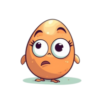 Cartoon funny Egg AI Generative png