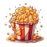 pop corn boîte ai génératif png