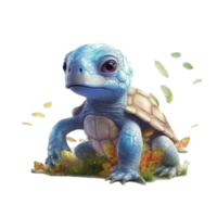 aquarelle bébé tortue ai génératif png