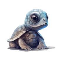 Aquarell Baby Schildkröte ai generativ png