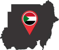 Soudan épingle carte emplacement png