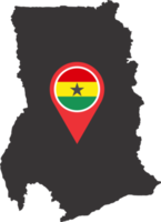 Ghana perno carta geografica Posizione png