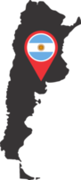 Argentinië pin kaart plaats png