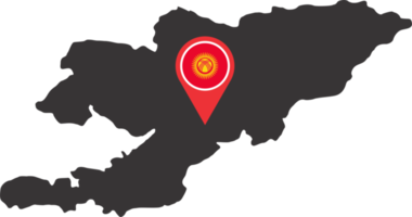 Kirghizistan, perno carta geografica Posizione png
