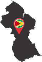 Guyana pin map location png