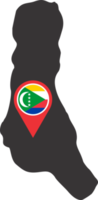 Comoros pin map location png