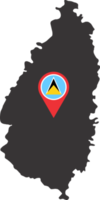 Saint Lucia pin map location png