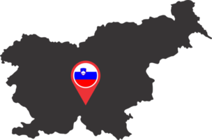 Slovenië pin kaart plaats png