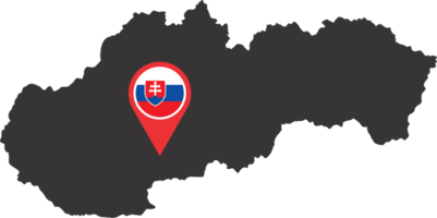 Slovakia pin map location png