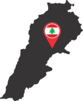 Lebanon pin map location png