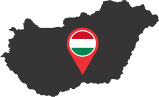 Hungary pin map location png