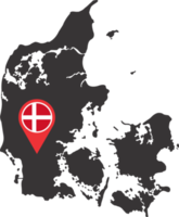 Danemark épingle carte emplacement png
