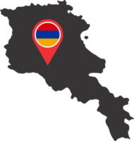 Armenië pin kaart plaats png