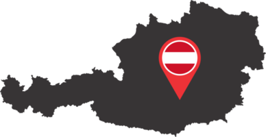 Austria pin map location png