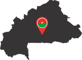 Burkina Faso pin map location png