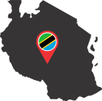 Tanzania pin kaart plaats png